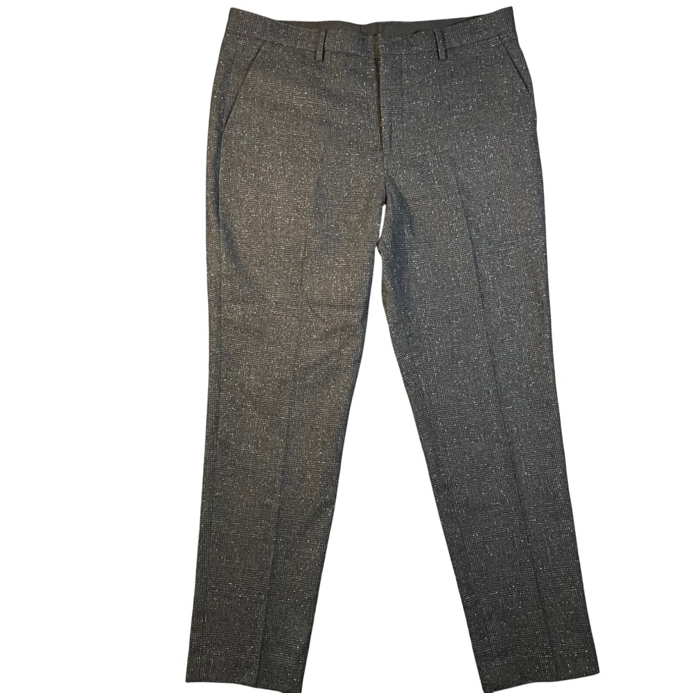 Express‎ Mens Extra Slim Wool Blend Dress Pants Trousers 36x32 Charcoal Grey